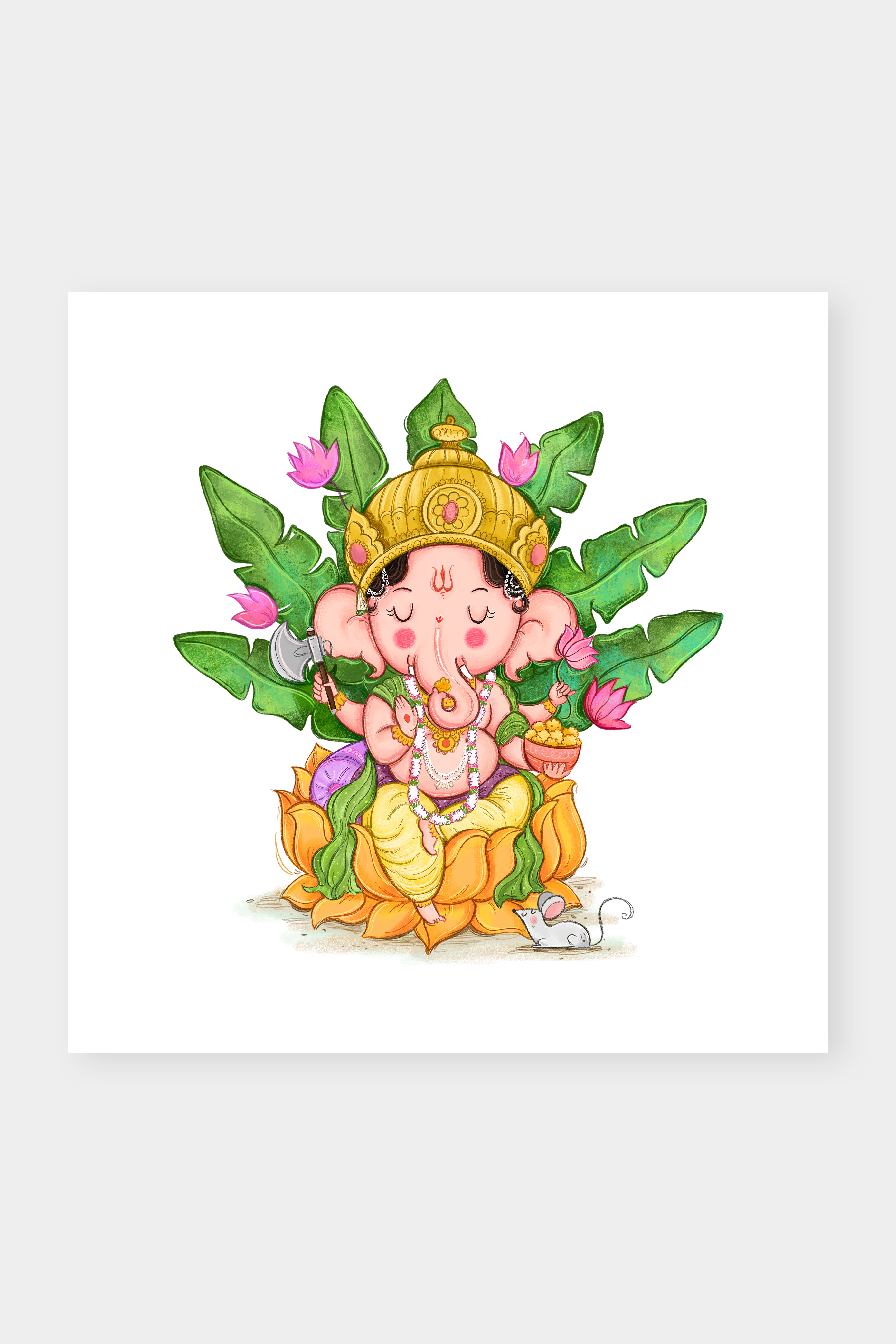 Ganesh, Lakshmi & Saraswati Wall Arts (set of 3)