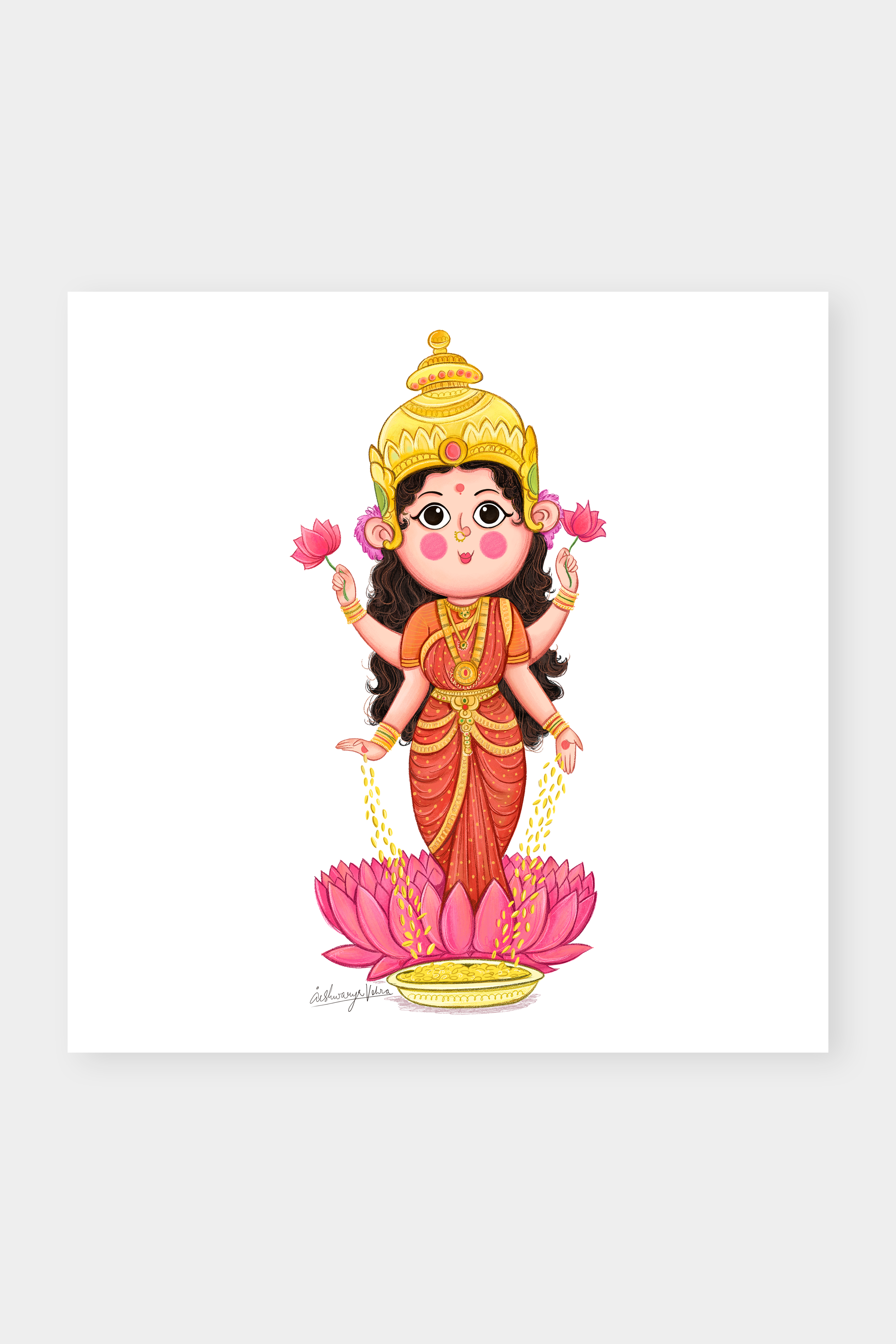 Ganesh, Lakshmi & Saraswati Wall Arts (set of 3)