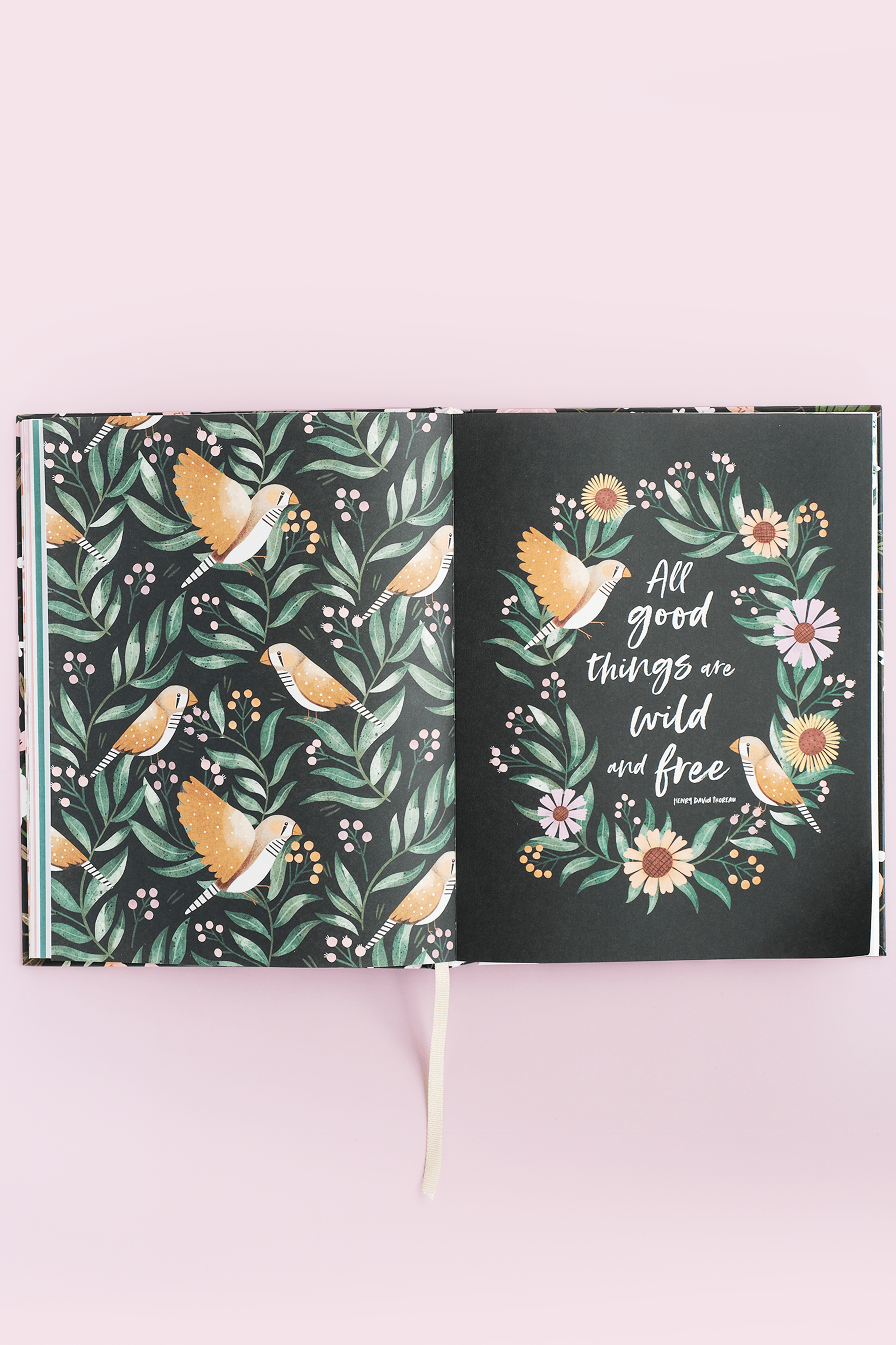 Bird Vines Hardbound Undated Planner